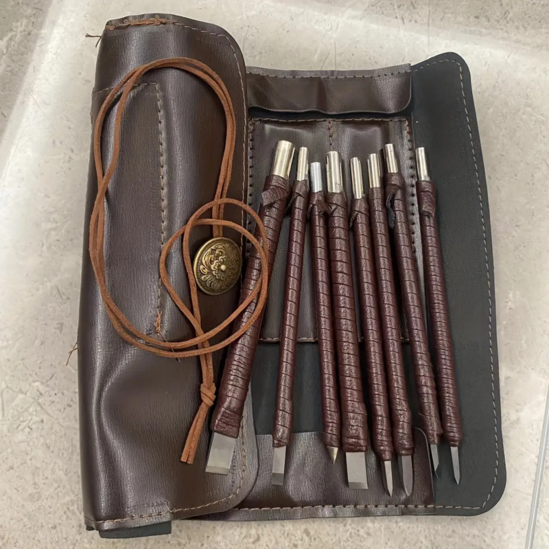Chisel Set Wood - ‌ 8-teiliges Schnitzmeißel-Set aus Wolframstahl –